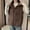 Coffee, variant on SDNall Women's Solid Color Sleeveless Thick Fleece Lined Casual Jacket No Hood