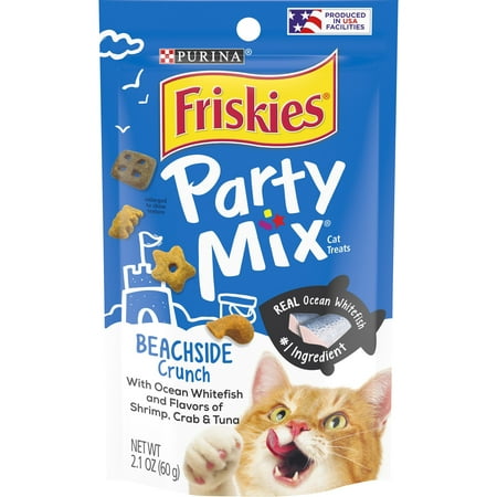 UPC: 0050000574438 | Friskies Cat Treats Party Mix Beachside Crunch 2.1 oz. Pouch