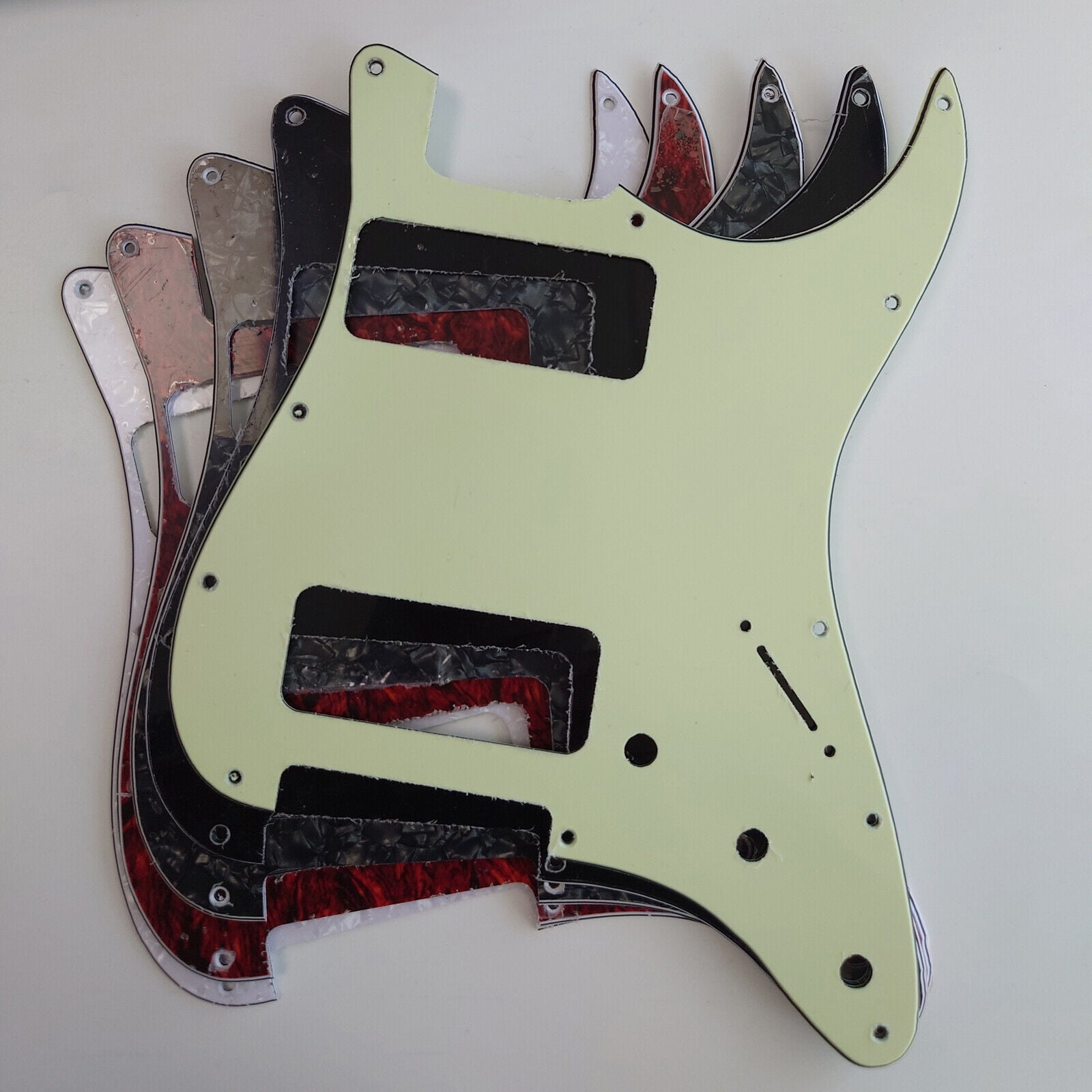 2 P90 Pickup Guitar Pickguard for Fit Fender Stratocaster P90 2 Pickup Strat Guitar Pickguard Replacement Parts with Mounting Screws