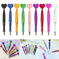 thumbnail image 2 of Milue 6x 1.0mm Black Ink Ballpoint Pens Smooth Writing Pens Heart Shaped Wedding Pens, 2 of 20