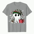 thumbnail image 6 of UngA Womens Christmas T Shirts Merry Christmas T-Shirt Xmas Tree Casual Short Sleeve Tee Tops Christmas Shirts for Women Grey,XXL, 6 of 6