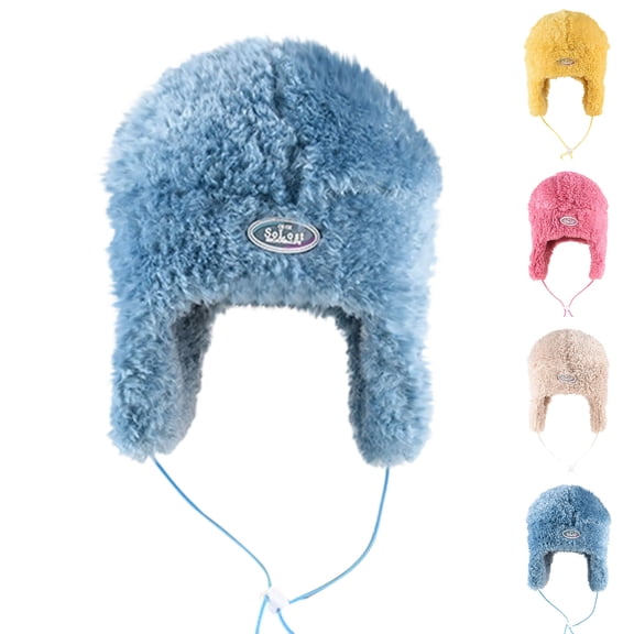 Aofany Winter Warm Hats for Women Furry Fleece Lined Hat Cute Beanie Hats Outdoor Ski Snow Hat with Ear Flaps