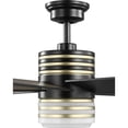 thumbnail image 4 of 9.4250074009e+012-Progress Lighting-Carrollwood - 56 Inch 6 Blade Ceiling Fan with Light Kit   Brushed Nickel Finish with American Walnut/Silver Blade, 4 of 7