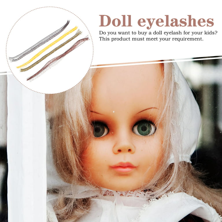 20pcs Doll Eye Lashes DIY Doll Eyelashes False Eyelashes DIY Doll Accessories, Size: 7.87 x 0.31 x 0.04, Other