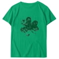 thumbnail image 4 of T-shirts de la Saint-Patrick pour Femmes, Col Rond, Manches Courtes, Imprimé Arbre de Noël, 4 of 4