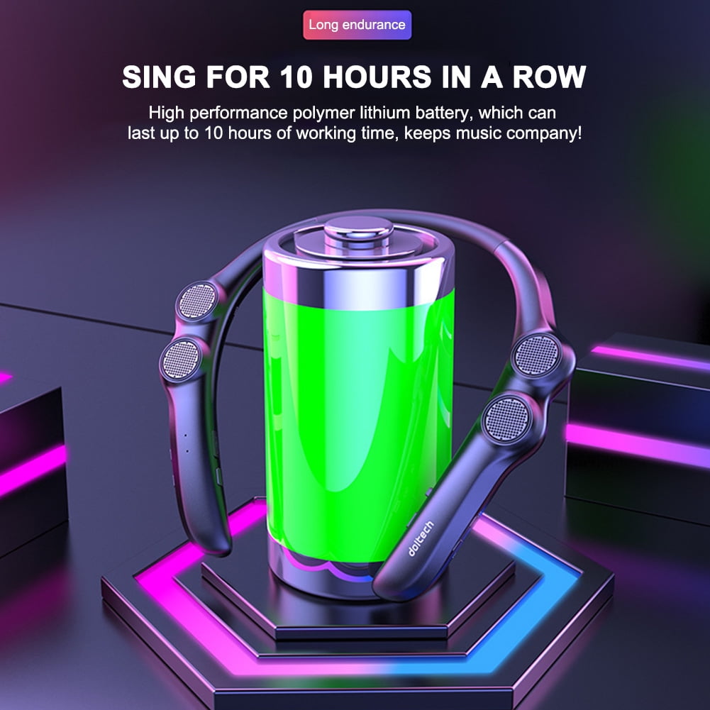 FunnyBeans Wearable Bluetooth-compatible Speaker Hang Neck Wireless Stereo Bass Portable