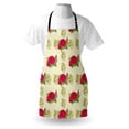thumbnail image 4 of Floral Apron, Vintage Style Grunge Themed Roses Along Meadow Flowers Bouquet Illustration, Unisex Kitchen Bib with Adjustable Neck for Cooking Gardening, Adult Size, Cream and Magenta, by Ambesonne, 4 of 4
