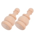 thumbnail image 1 of BESTYASH 2Pcs Unfinished Wood Finials Decorative Carved Ends for Staircases Bed Posts Curtain Rods Home, 1 of 7