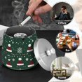 thumbnail image 4 of Yayeee Ashtray with Lid for Cigarette Smokeless Stainless Steel Home Ash Holder, Christmas Santa Hats, 4 of 7