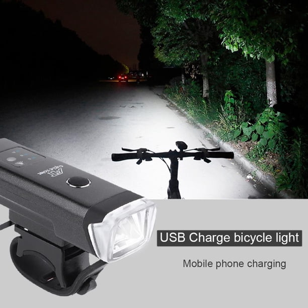 Luz delantera inteligente para bicicleta, luz brillante de inducción para bicicleta, linterna para bicicleta