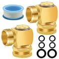 thumbnail image 4 of Garden Hose 90 Degree Elbow Quick Connect Fittings Brass Leak-Proof Adapter Splitter for Outdoor Watering (2 Pack), 4 of 6