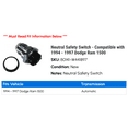 thumbnail image 2 of Neutral Safety Switch - Compatible with 1994 - 1997 Dodge Ram 1500 1995 1996, 2 of 2