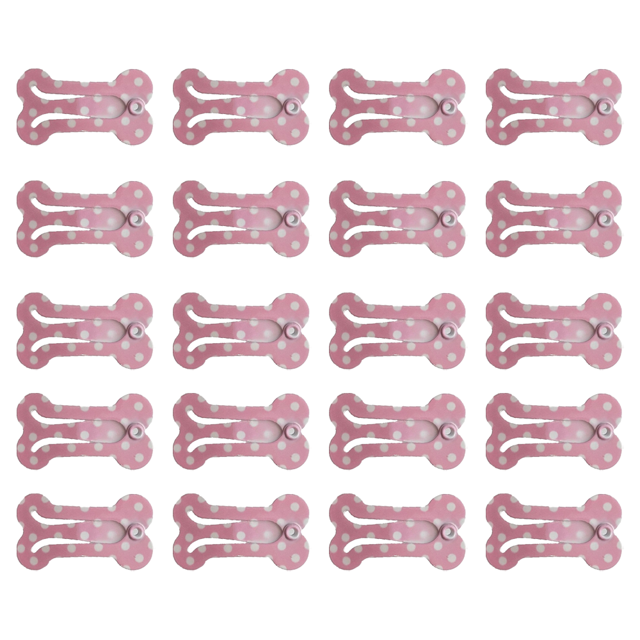 Pinzas para el pelo con forma de hueso de 1 pulgada, accesorios para el cuidado de mascotas, para perros, gatos y cachorros, paquete de 20