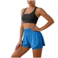 thumbnail image 5 of Mnuaqn Women's Athletic Shorts High Waisted Running Short Pocket 2.5" Sporty Shorts Gym Workout Shorts (Sky Blue, XXL), 5 of 9