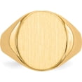 thumbnail image 4 of 14K Yellow Gold 14.0X13.0mm Open Back Mens Signet Ring (Size 9) Made In United States rs133, 4 of 5