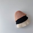 thumbnail image 4 of Gorro de pescador cálido de felpa para niños, estilo universitario de invierno, tablero de luz con personalidad, gorro de lavabo con borde grande y cúpula para bebé, marea, 4 of 5