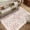 Rice pink, variant on GlowSol Washable 5x7 Area Rug - Non Slip Soft Fine Yarn Printed with Mandala Pattern for Bedroom Laundry Kitchen, Green Gray