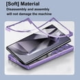 thumbnail image 5 of Dteck Magnetic for Samsung Galaxy S23 Ultra, Dustproof Design Compatible with MagSafe, Built-in Screen Protector Camera Protection Double Sided Clear Cover for Galaxy S23 Ultra,Purple, 5 of 7