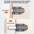 thumbnail image 4 of 4 Pieces Magnetic Push Latches, Push to Open Closet Door Damper, Magnetic Push Open Latch Push Closet Magnetic Closers for Cabinet Black, 4 of 5