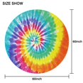 thumbnail image 6 of Rainbow Colorful Round Table Cloth,Wrinkle Free Table Cover with Polyester,Waterproof Reusable Tablecloth for Weeding Birthday Tea Party Decorations (Round,60x60inch), 6 of 6