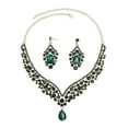 thumbnail image 2 of Xinyolin Necklace Earrings Set - Rhinestone Necklace, Symmetric Dangle Earrings, Formal Occasions Jewelry, 2 of 8