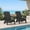 Black, variant on SUUNYN Folding Adirondack Chair, HDPE All-Weather Fire Pit Chairs, Plastic Adirondack Chairs with 2 Cup Holder,Lake Blue