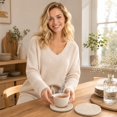 thumbnail image 5 of Woven Coasters For Drinks 7.1 Inch 5 Pack Khaki Round Heat Resistant Cup Mats With Storage Basket For Home Kitchen Tabletop Protection, 5 of 7