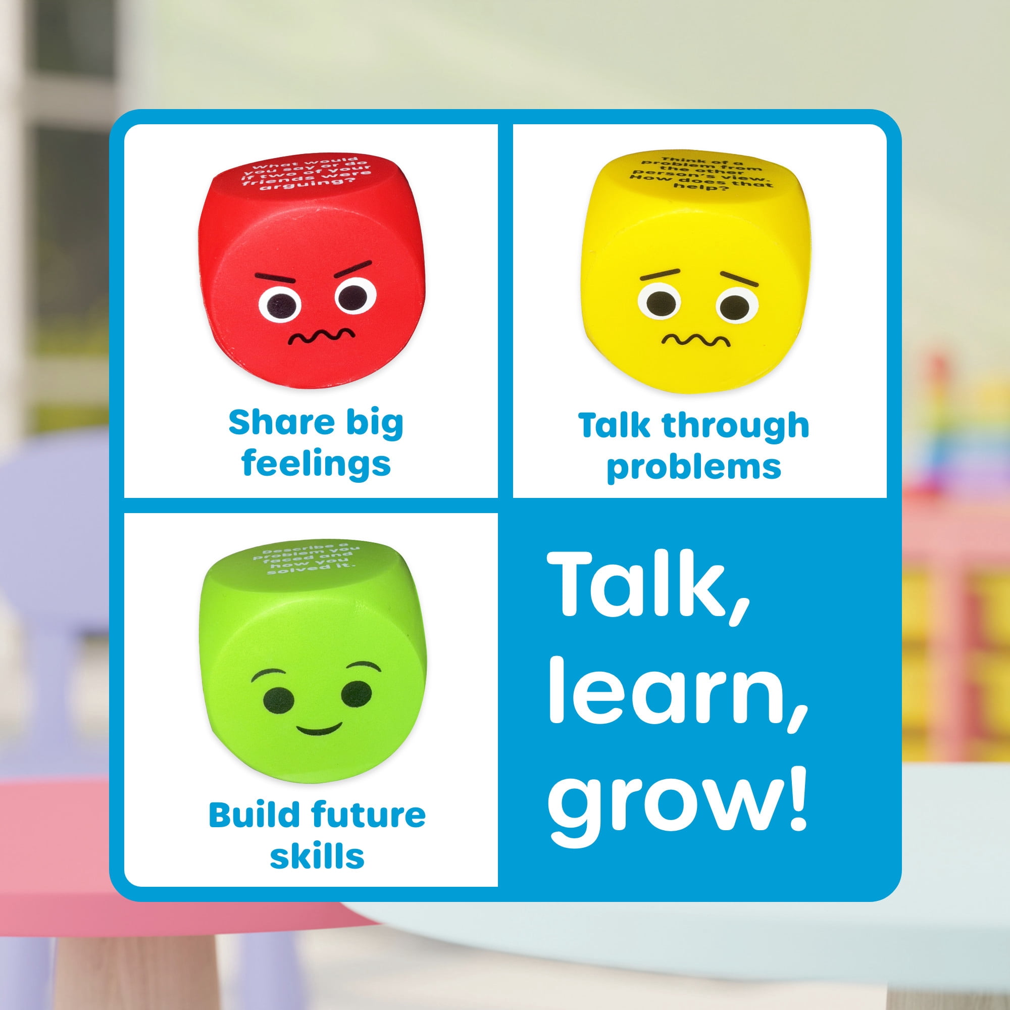Learning Resources Conflict Resolution Cubes - Conversation Starter Cubes, Ages 5+