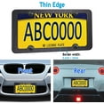 thumbnail image 6 of Carbon Fiber License Plate Frames- Black Plastic Slim Edge Car Tag Holder, with Screw Caps& Stickers, 6 of 9