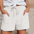 thumbnail image 2 of Uqiangy Cotton Linen Shorts For Women Womens Shorts Linen Women's Elastic High Waisted Track Shorts Gauze Shorts For Women Linen Shorts For Women Linen Shorts Women High Waisted Linen Shorts White S, 2 of 9
