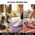 thumbnail image 7 of 12 Pairs Mens Cotton Five Finger Crew Toe Socks, Athletic Running Separate Toe Socks for Hiking Training Daily Wear, Moisture Wicking, 7 of 7