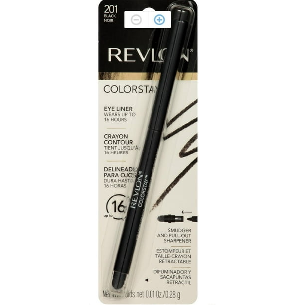 Revlon ColorStay Eyeliner Pencil, Black [201], 0.01 oz (Pack of 4