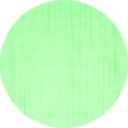 thumbnail image 1 of Ahgly Company Indoor Round Solid Emerald Green Modern Area Rugs, 8' Round, 1 of 4