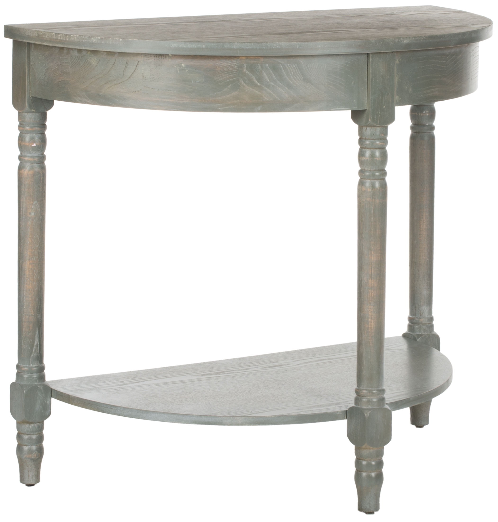 SAFAVIEH Randell Nautical Rustic Demilune Console, French Grey