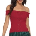 thumbnail image 2 of JMKQLZ Women's Summer One-shoulder Top, 2 of 5