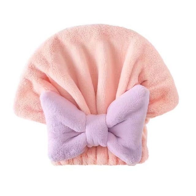 Gorro absorbente para secar el cabello, toalla de microfibra de secado rápido, gorro de ducha, turbante para secar el cabello mojado con lazo para mujeres y niñas.