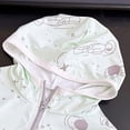 thumbnail image 3 of TSHXS Kids Rain Coat Toddler Girls Astronaut Star Print Hooded Sun Protection Jacket Thin Breathable Beach Outdoor Travel Coat(18-24 Months,Light Purple), 3 of 4
