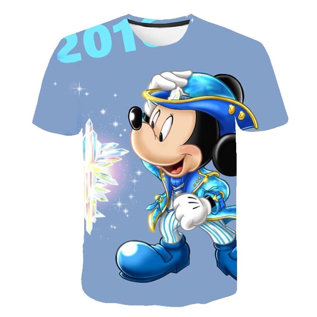 Camisetas de dibujos animados para niños y niñas, camiseta con estampado de Mickey Mouse para niños, camiseta de manga corta de verano para niños, camisetas de dibujos animados, ropa 9T Gao Jinjia LED