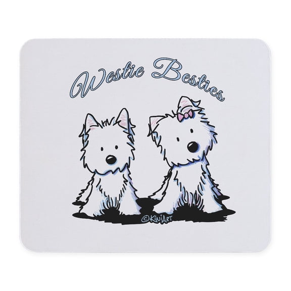 CafePress - Westie Besties Mousepad - Non-slip Rubber Mousepad, Gaming Mouse Pad