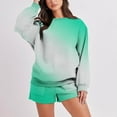thumbnail image 2 of Kaemgyyd Women's Sweatsuit Set Fall Trendy 2 Piece Outfit Long Sleeve Crew Neck Pullover and Drawstring Shorts with Pockets, 2 of 6
