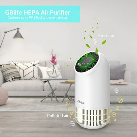 GBlife fillo Air Purifier for Home Allergies and Pets Hair Smokers in Bedroom，Room Air Purifier Household HEPA Filter Home Dust