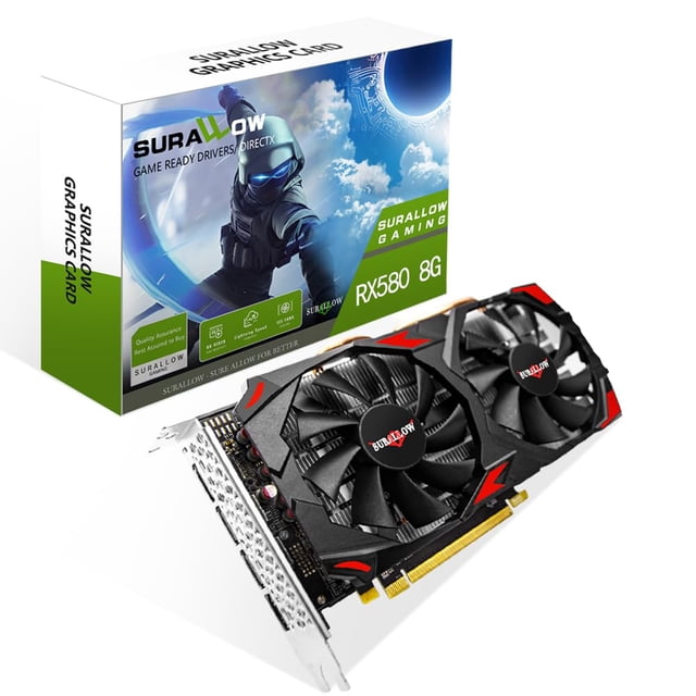 Tarjeta gráfica SURALLOW RX 580 8GB GDDR5 256 Bit para PC para juegos