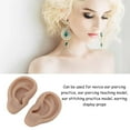 thumbnail image 4 of ZOUSSIQI 2Pairs Soft Silicone Ear Model, Flexible Fake Ear Simulation Ear Model Realistic for Jewelry Earrings Display Piercings Practice Acupuncture Mannequin Learning (Dark Skin Tone) CA919-36325, 4 of 9