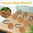 thumbnail image 2 of Shower Curtain Hooks, Round Log Decorative Shower Curtain Rings, Modern Wood Shower Curtain Hangers, 12PCS Metal Shower Hooks for Shower Curtain Rod, Bedroom, Living Room (Black), 2 of 3