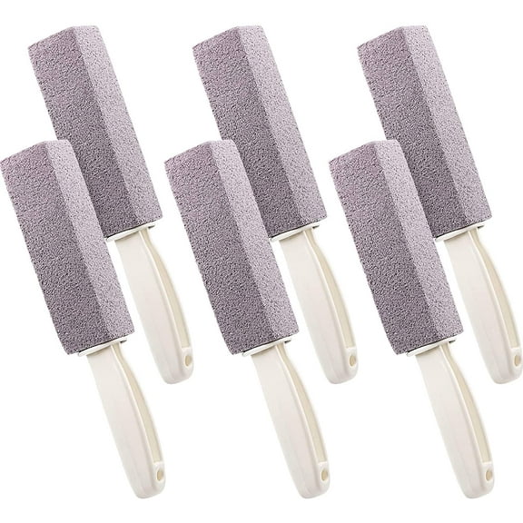 Pumice Stones for Cleaning with Handle Pumice Sticks for Removing Toilet Bowl Ring, Bath, Household, Kitchen (6 Packs)…