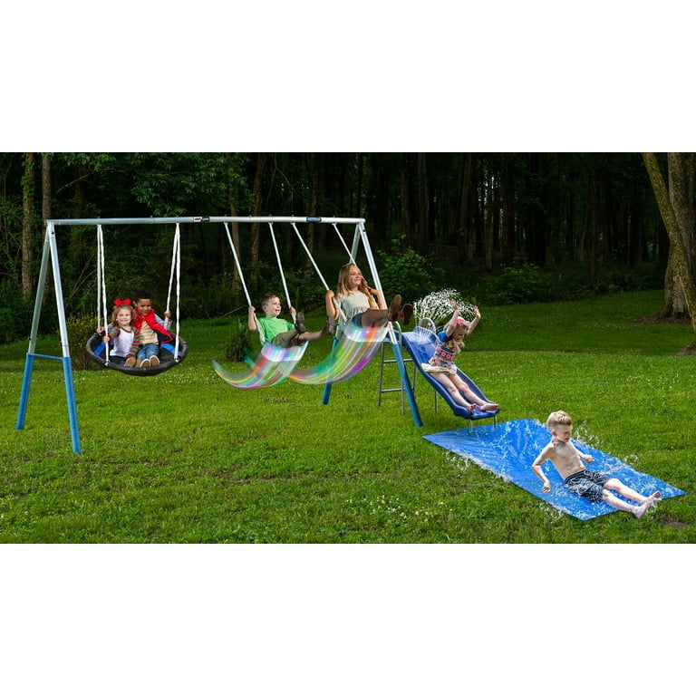 XDP Recreation Firefly Water Park Swing Set with Slide and Tarp