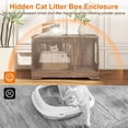 thumbnail image 4 of Costway Cat Litter Box Enclosure Furniture with Double Doors Divider Side Entry for Cats Gray, 4 of 10