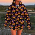 thumbnail image 2 of Makaor Womens Hoodies Pullover Halloween Tunic Sweatshirt with Pockets Fleece Long Sleeve Tops Pumpkin Oversized Clothes, 2 of 5