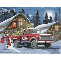 Kansas City Chiefs Winter Truck Diamond Art Holiday Craft Kit