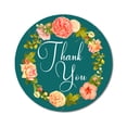 thumbnail image 1 of Darling Souvenir Round Floral Wreath 45 Pcs Thank You Stickers Wedding Envelope Seals-1.6 Inches, 1 of 4